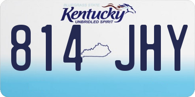 KY license plate 814JHY