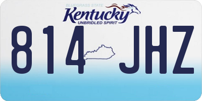 KY license plate 814JHZ