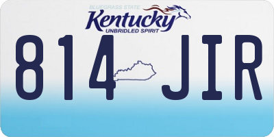 KY license plate 814JIR