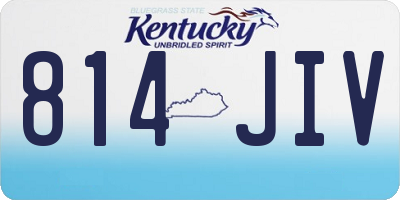 KY license plate 814JIV