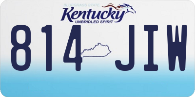 KY license plate 814JIW