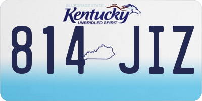 KY license plate 814JIZ