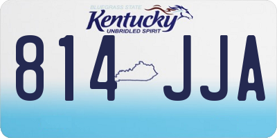 KY license plate 814JJA