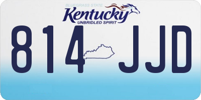 KY license plate 814JJD