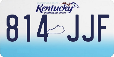 KY license plate 814JJF