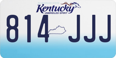 KY license plate 814JJJ