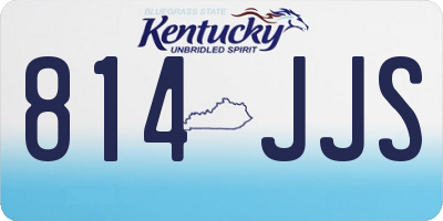 KY license plate 814JJS