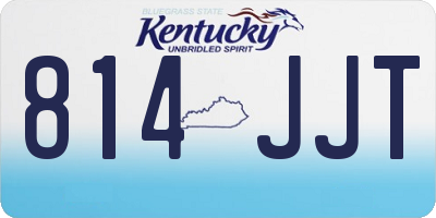 KY license plate 814JJT