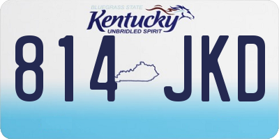 KY license plate 814JKD