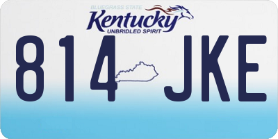 KY license plate 814JKE