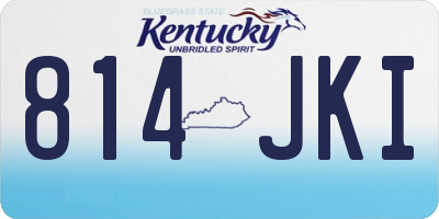 KY license plate 814JKI