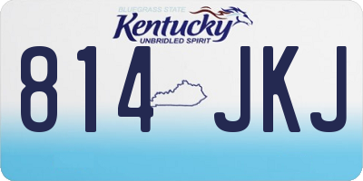 KY license plate 814JKJ
