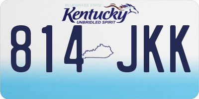 KY license plate 814JKK