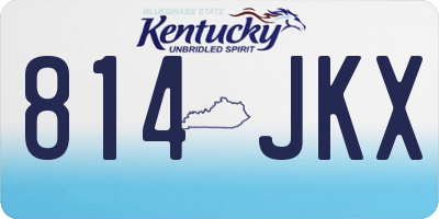 KY license plate 814JKX