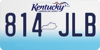 KY license plate 814JLB
