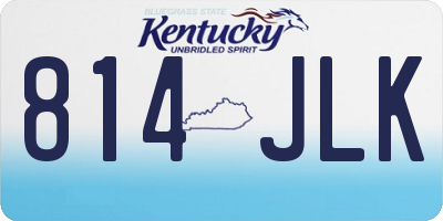 KY license plate 814JLK
