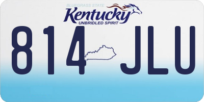 KY license plate 814JLU