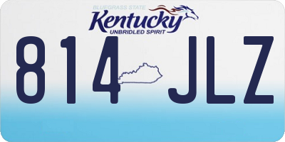 KY license plate 814JLZ