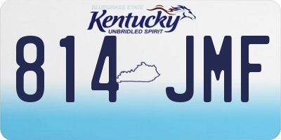 KY license plate 814JMF