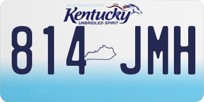 KY license plate 814JMH
