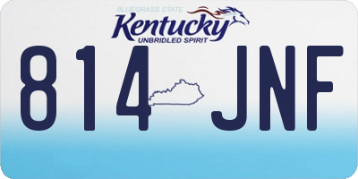 KY license plate 814JNF