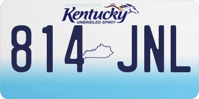 KY license plate 814JNL