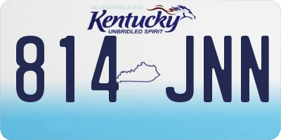 KY license plate 814JNN