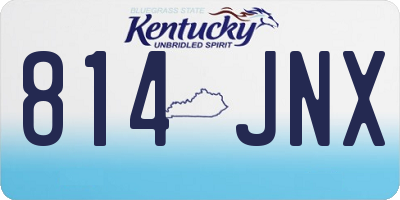 KY license plate 814JNX