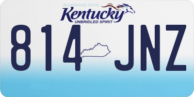 KY license plate 814JNZ
