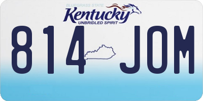 KY license plate 814JOM