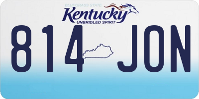 KY license plate 814JON