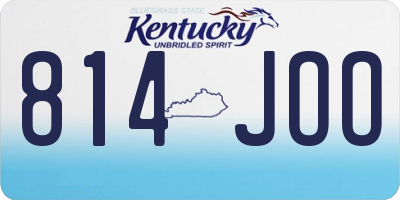 KY license plate 814JOO
