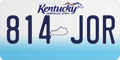 KY license plate 814JOR