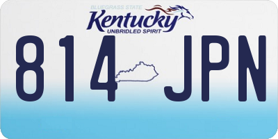 KY license plate 814JPN