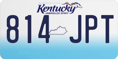KY license plate 814JPT