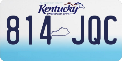 KY license plate 814JQC