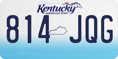 KY license plate 814JQG