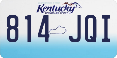 KY license plate 814JQI