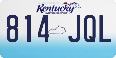 KY license plate 814JQL