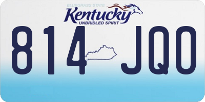KY license plate 814JQO