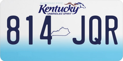 KY license plate 814JQR