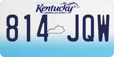 KY license plate 814JQW