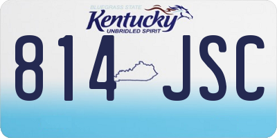 KY license plate 814JSC