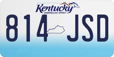 KY license plate 814JSD
