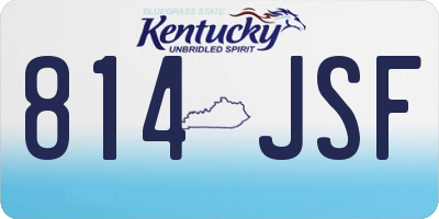 KY license plate 814JSF