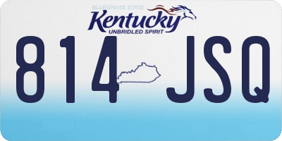 KY license plate 814JSQ