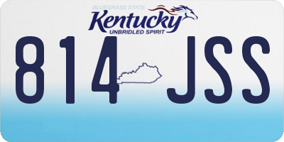 KY license plate 814JSS