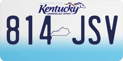 KY license plate 814JSV
