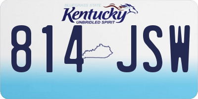 KY license plate 814JSW
