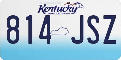 KY license plate 814JSZ